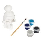 Набор для росписи из гипса «Слоник в шапке», высота фигурки — 8,5 см, с красками и кистью - фото 24750491