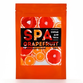 Скраб для тела соляной SPA grapefruit, 250 г, аромат цитрусовый, BEAUTY FOX 9670126