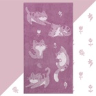 Полотенце махровое Этель «Игривый кот», 50×90 см, 100% хлопок, 420 г/м², розовое - фото 32198098