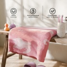 Полотенце махровое Этель «Игривый кот», 50×90 см, 100% хлопок, 420 г/м², розовое - фото 26947948