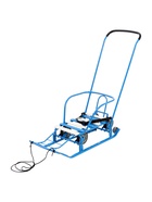 Санки детские с колёсами «Тимка 5 универсал», с ручкой, цвет голубой - Фото 2