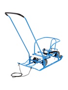 Санки детские с колёсами «Тимка 5 универсал», с ручкой, цвет голубой - Фото 9