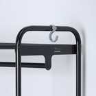 Гардеробная система с полками «Валенсия 1», 109×30×155.5 см, сталь, чёрная - Фото 4