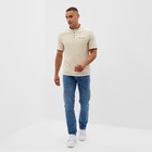 Футболка поло мужская MINAKU, размер 44. бежевая - Фото 2