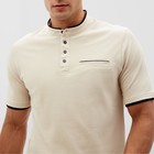 Футболка поло мужская MINAKU, размер 44. бежевая - Фото 3