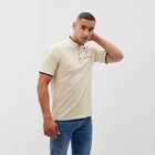 Футболка поло мужская MINAKU, размер 44. бежевая - Фото 4