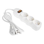 Удлинитель Luazon Lighting ECO, 3 розетки, 1.5 м, 16 А, 3500 Вт, ПВС 3×1 мм2, с заземлением, с выключателем - Фото 2