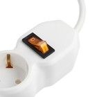 Удлинитель Luazon Lighting ECO, 3 розетки, 1.5 м, 16 А, 3500 Вт, ПВС 3×1 мм2, с заземлением, с выключателем - Фото 3