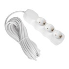 Удлинитель Luazon Lighting ECO, 3 розетки, 7 м, 16 А, 3500 Вт, ПВС 3×1 мм2, с заземлением - Фото 2