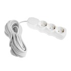 Удлинитель Luazon Lighting ECO, 3 розетки, 10 м, 16 А, 3500 Вт, ПВС 3×1 мм2, с заземлением - Фото 2
