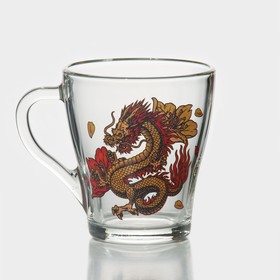 Кружка «Огненный дракон», стеклянная, 250 мл, рисунок микс