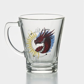 Кружка «Мистический дракон», стеклянная, 300 мл, рисунок микс