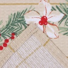 Набор новогодних полотенец Доляна «Рождественские цветы» 28×46 см - 2 штуки, 100% хлопок, вафля 160 г/м² - Фото 7