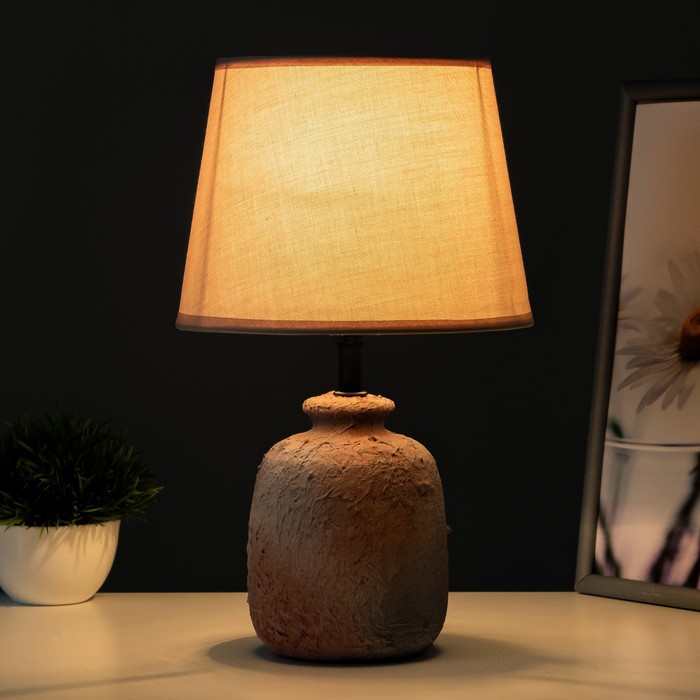 Настольная лампа "Тереза" Е14 40Вт бежевый 20х20х33см RISALUX - фото 1907873278