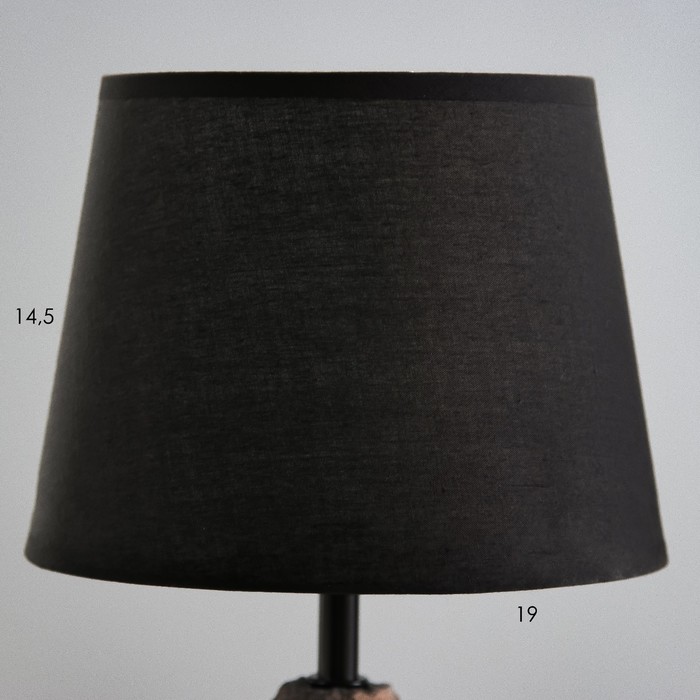 Настольная лампа "Мила" Е14 40Вт коричневый черный 20х20х33см RISALUX - фото 1907873286