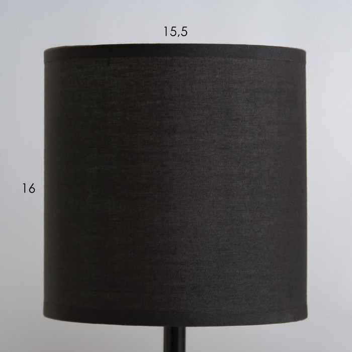 Настольная лампа "Камила" Е14 40Вт коричневый черный 15х15х33см RISALUX - фото 1907873291