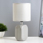 Настольная лампа "Арон" Е14 40Вт серый 13х13х25 см - фото 3992513