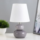 Настольная лампа "Баланс" Е14 40Вт серо-белый 13х13х25 см - фото 3992620