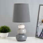 Настольная лампа "Баланс" Е14 40Вт серый 16х16х33 см RISALUX - фото 320378618