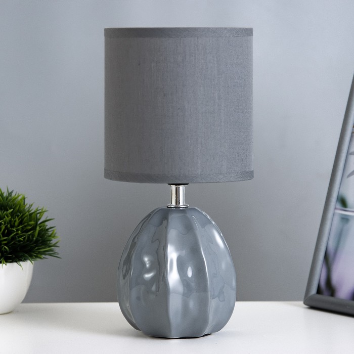 Настольная лампа "Ария" Е14 40Вт серый 13х13х26,5 см RISALUX - Фото 1