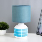 Настольная лампа «Гликерия» E14 40 Вт бело-синяя 15×15×27 см RISALUX - Фото 1