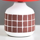 Настольная лампа "Гликерия" E14 40Вт бело-красная 15х15х27 см RISALUX - Фото 4