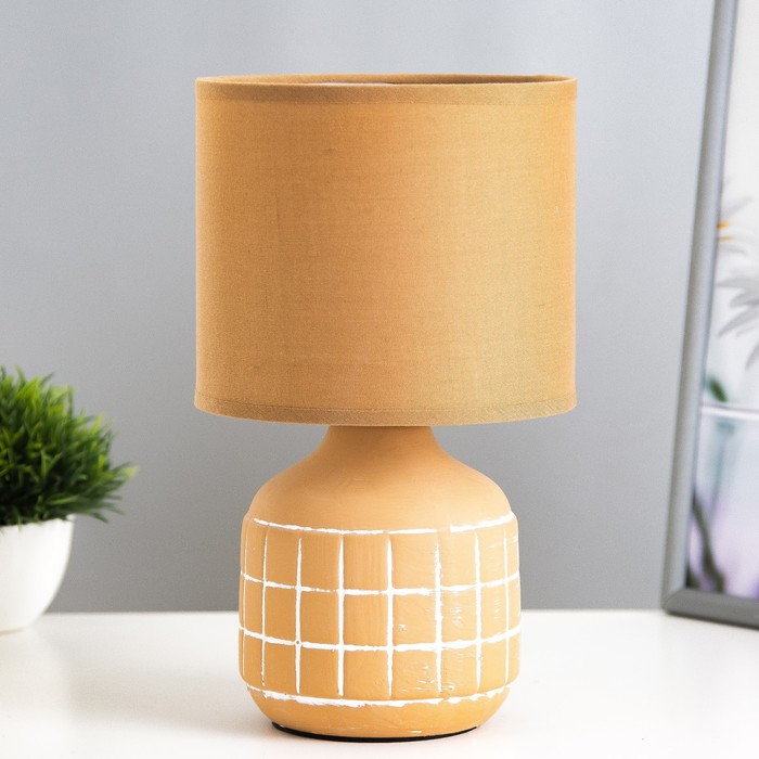 Настольная лампа «Гликерия» E14 40 Вт оранжевый 15×15×27 см RISALUX - Фото 1