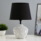 Настольная лампа "Алетта" Е14 40Вт бело-черный 20х20х36 см RISALUX - фото 320378780