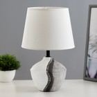 Настольная лампа "Алетта" Е14 40Вт бело-серый 20х20х36 см RISALUX - фото 320378786
