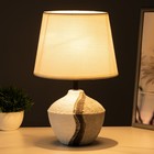 Настольная лампа "Алетта" Е14 40Вт бело-серый 20х20х36 см RISALUX - фото 23051040