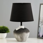 Настольная лампа "Алетта" Е14 40Вт серо-черный 20х20х36 см RISALUX - фото 3802013