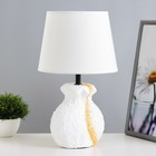 Настольная лампа "Алатея" Е14 40Вт бело-бежевый 20х20х33 см - фото 2251628