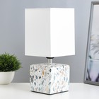 Настольная лампа "Сафари" Е27 40Вт бело-серый 12,5х12,5х29 см RISALUX - фото 320378886