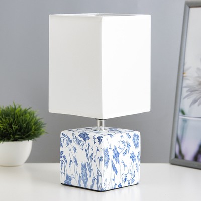 Настольная лампа «Сафари» Е27 40 Вт бело-фиолетовый 12.5×12.5×29 см RISALUX