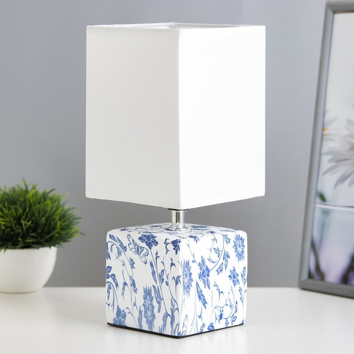 Настольная лампа «Сафари» Е27 40 Вт бело-фиолетовый 12.5×12.5×29 см RISALUX - Фото 1