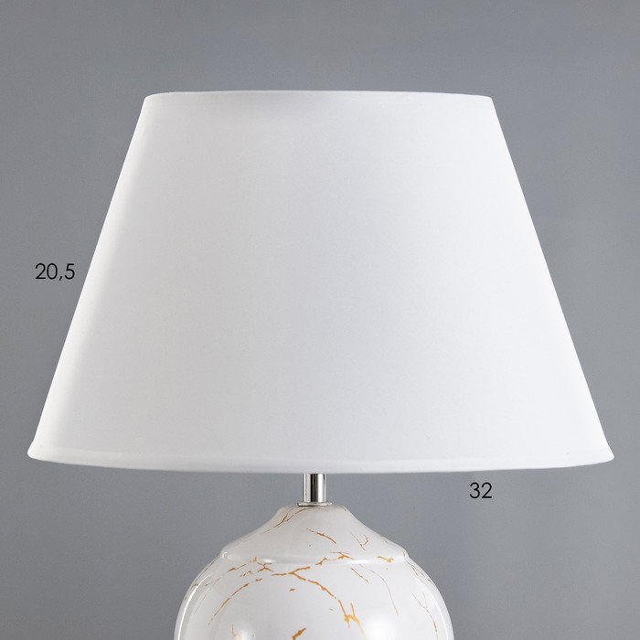 Настольная лампа "Кимберли" Е27 40Вт белый 32х32х52 см RISALUX - фото 1907873807