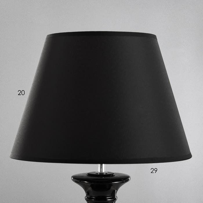Настольная лампа "Фиона" Е27 40Вт черный 30х30х49 см RISALUX - фото 1907873819