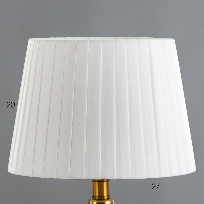 Настольная лампа "Маэстро" Е27 40Вт бело-золотой 28х28х53 см RISALUX - фото 1907873825