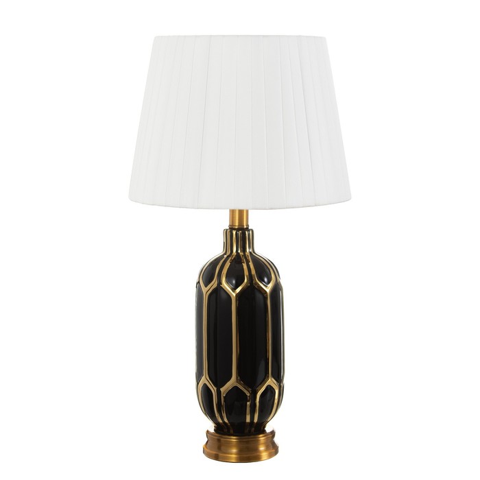Настольная лампа "Армандо" Е27 40Вт черно-золотой 28х28х55 см RISALUX - фото 1907873839