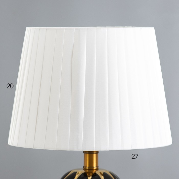 Настольная лампа "Лоренза" Е27 40Вт черный -золотой 28х28х51 см RISALUX - фото 1907873855