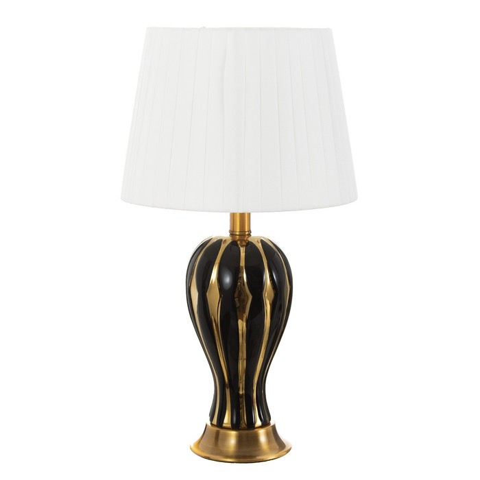 Настольная лампа "Лоренза" Е27 40Вт черный -золотой 28х28х51 см RISALUX - фото 1907873857