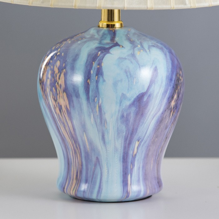 Настольная лампа "Симона" Е27 40Вт сине-лазурный 25х25х36 см RISALUX - фото 1907873867