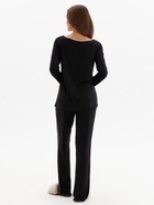 Пижама женская (лонгслив, брюки) MINAKU: Home collection, размер 42, чёрная - Фото 12