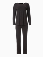 Пижама женская (лонгслив, брюки) MINAKU: Home collection, размер 42, чёрная - Фото 13