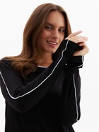 Пижама женская (лонгслив, брюки) MINAKU: Home collection, размер 42, чёрная - Фото 6