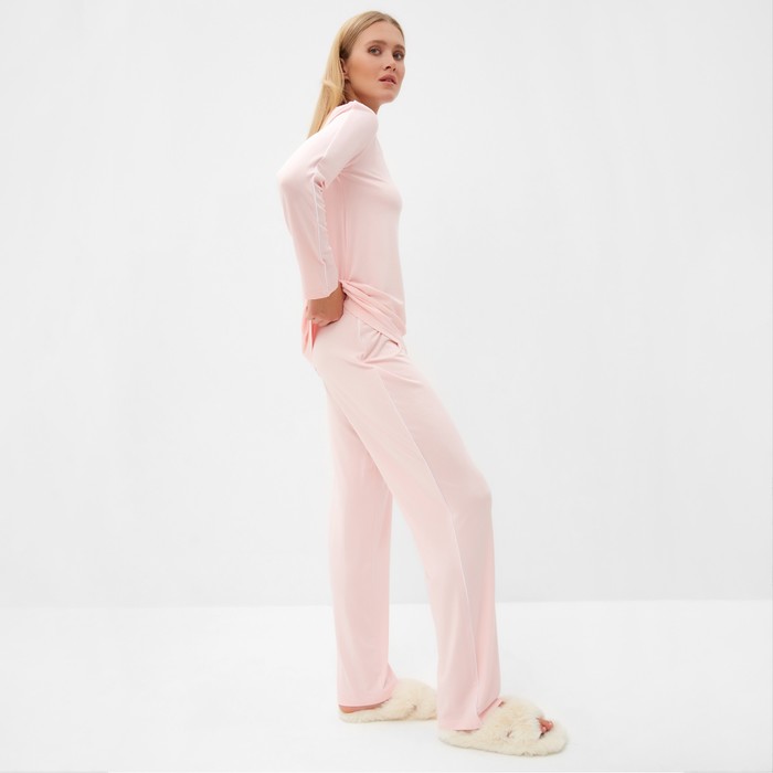 Комплект (джемпер, брюки) женский MINAKU, цвет розовый, размер 42 - фото 1909336360