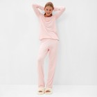 Комплект (джемпер, брюки) женский MINAKU, цвет розовый, размер 56 - Фото 4