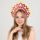 Карнавальный кокошник «Варвара-краса» из фетра - Фото 3