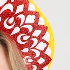 Ободок кокошник «Варвара-краса» из фетра, с блёстками - Фото 3