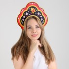 Ободок кокошник «Русская красавица» из фетра, с нанесением - Фото 4